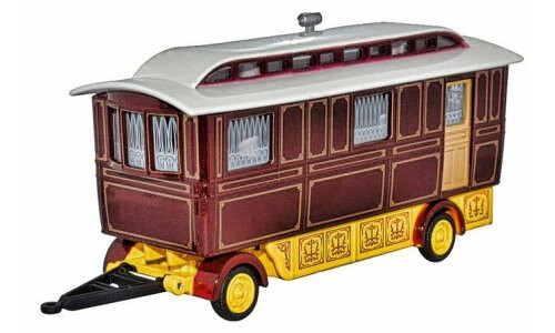 Oxford Diecast Showmans Caravan Maroon 76SCV001