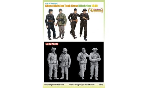 Dragon 1/35 Ghost Division Tank Crew 6654