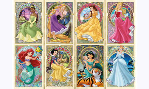 Ravensburger Disney Art Nouveau Princesses 1000pc RB16504-9