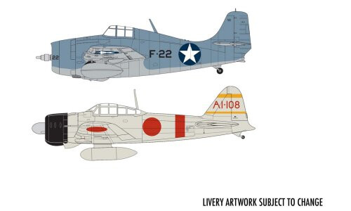 Airfix F-4F4 Wildcat & Mitsubishi Zero 50184