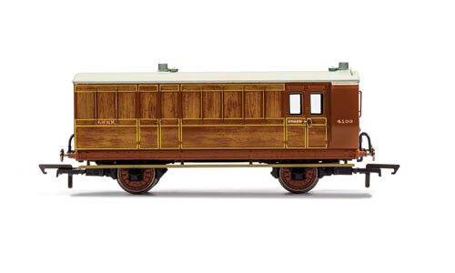 Hornby LNER, 4 Wheel Coach, Brake Baggage, 4103 - Era 3 R40084