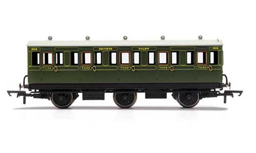 Hornby SR, 6 Wheel Coach, 3rd Class, 1909 - Era 3 R40086A