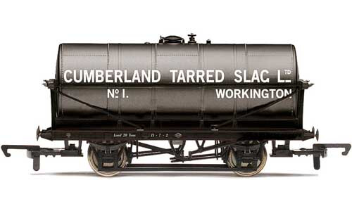 Hornby 20T Tank Wagon, Cumberland Tarred Slag - Era 2/3 R60034