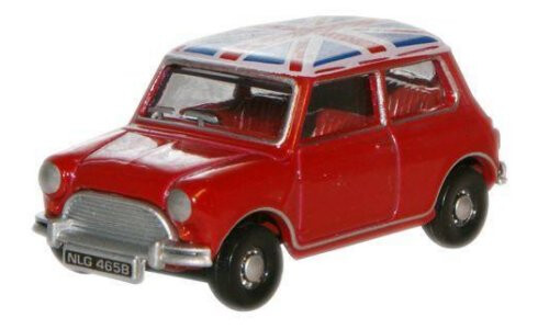 Oxford Diecast Tartan Red/Union Jack Austin Mini 76MN001