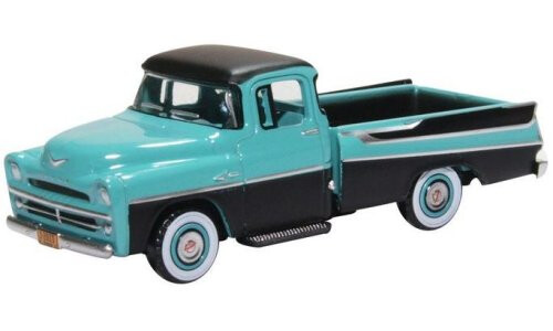 Oxford Diecast Dodge D100 Sweptside Pick Up 1957 Turquoise/Jewel Black 87DP57002