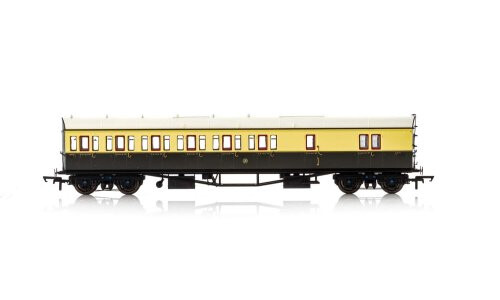 Hornby GWR, Collett 57' Bow Ended D98 Six Compartment Brake Third (Left Hand), 5503 - Era 3 R4876A