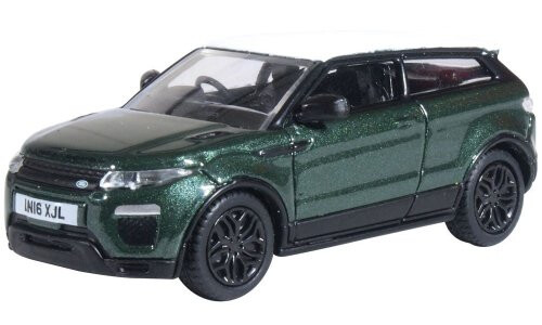 Oxford Diecast Aintree Green Range Rover Evoque Coupe 76RRE003