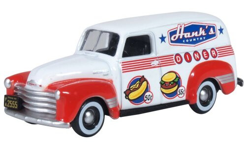 Oxford Diecast Hanks Country Diner Chevrolet Panel Van 1950 87CV50003