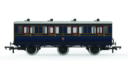 Hornby S&DJR, 6 Wheel Coach, 1st Class, 3 - Era 2 R40296