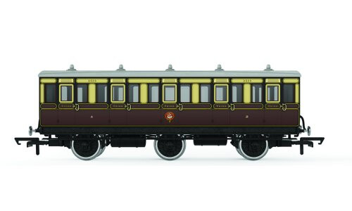 Hornby GWR, 6 Wheel Coach, 3rd Class, 2523 - Era 2/3 R40306