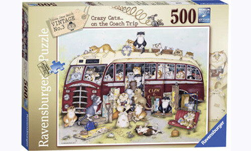 Ravensburger Crazy Cats on the Coach Trip 500pc RB14750-2