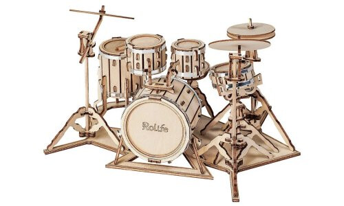 Robotime Rolife Drum Kit 3D Wooden Puzzle TG409