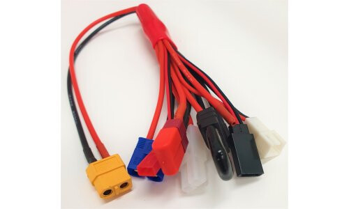 Model Engines XT60 To Multiple Battery Type Charge Lead With 16AWG 30cm Silicone Wire TRC-5010A