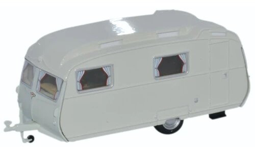 Oxford Diecast Carlight Continental Caravan Light Grey 76CC001