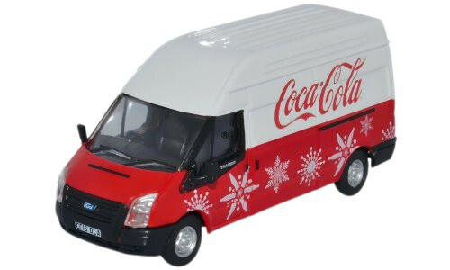 Oxford Diecast Ford Transit LWB High Coca Cola Xmas 76FT030CC