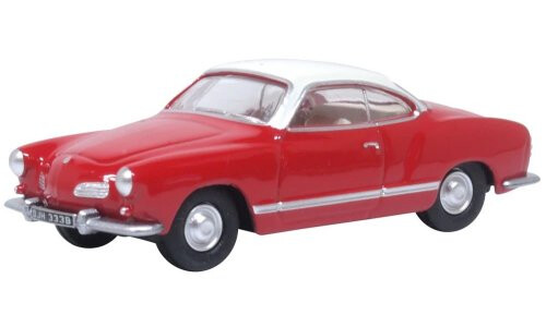 Oxford Diecast Henna Red and Pearl White VW Karmann Ghia 76KG001