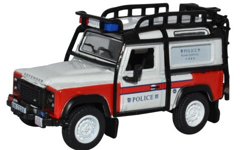 Oxford Diecast Land Rover Defender 90 Station Wagon Hong Kong Police 76LRDF011