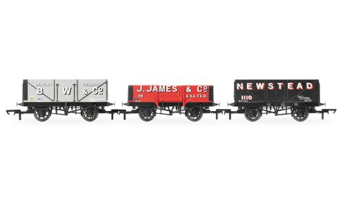 Hornby Triple Wagon Pack, B.W & Co, J. James & Co. & Newstead Colliery - Era 3 R60103