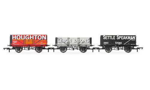 Hornby Triple Wagon Pack, Houghton Main, Thos. Lebon & Sons & Settle Speakman - Era 3 R60116