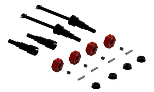 Arrma Metal Axle & Wheel Hex Set B (4): GROM ARA311231