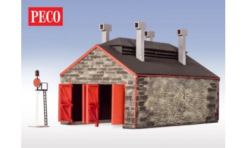 Peco Stone Two Road Engine Shed LK219