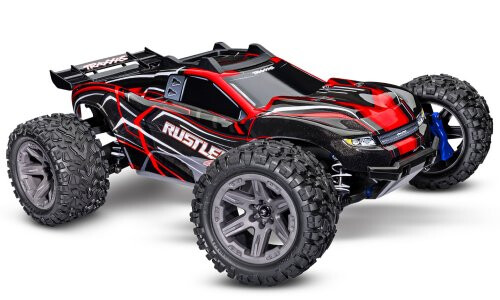 Traxxas Rustler 4X4 BL-2s 1/10 4WD Stadium Truck - Red 67164-4RED