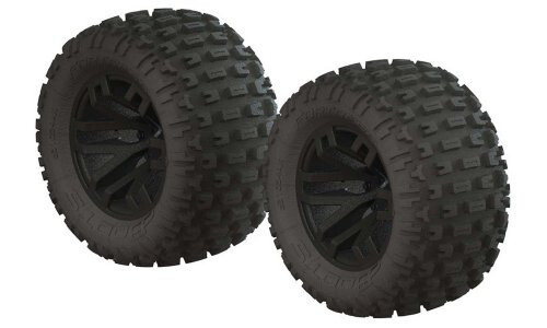 Arrma AR550044 1/10 dBoots Fortress MT 2.2/3.0 Pre-Mounted Tires, 14mm Hex, Black (2) ARAC9632