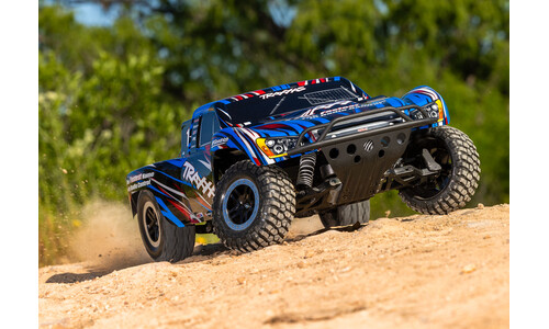 Traxxas Slash BL-2S 2WD Short Course RC Truck, Blue 58134-4 Action