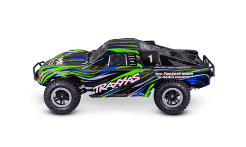 Traxxas Slash BL-2S 2WD Electric Brushless Short Course Truck, Green 58134-4 Side