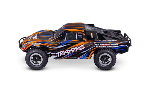 Traxxas Slash BL-2S 2WD RC Truck, Orange 58134-4 Side