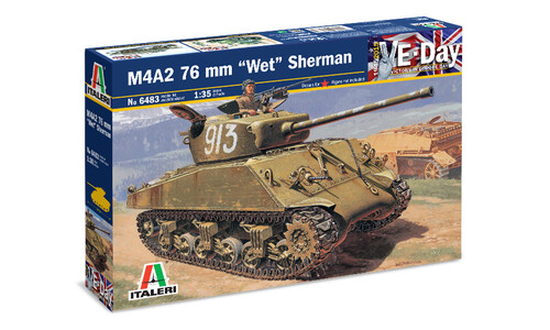 Italeri M4A2 76mm. ''WET'' SHERMAN Plastic Model Kit 6483S