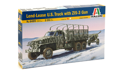 Italeri LEND LEASE U.S.TRUCK with ZIS - 3 gun Plastic Model Kit 6499S