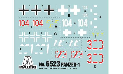 Italeri Pz. Kpfw. I Ausf. B Plastic Model Kit 6523S