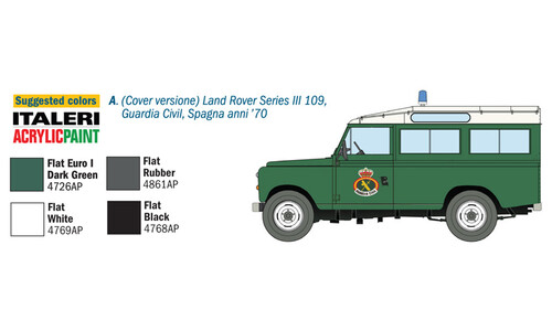 Italeri LAND ROVER SERIES III 109 "Guardia Civil" Plastic Model Kit 6542S