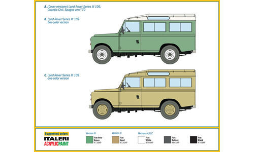 Italeri LAND ROVER SERIES III 109 "Guardia Civil" Plastic Model Kit 6542S