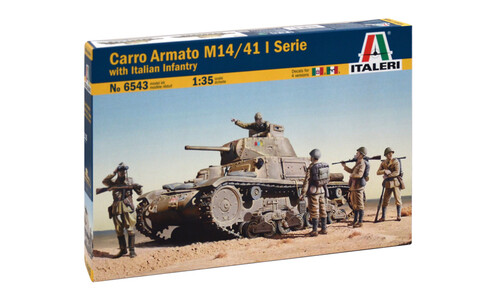 Italeri CARRO ARMATO M14/41 l SERIE with ITALIAN INFANTRY Plastic Model Kit 6543S