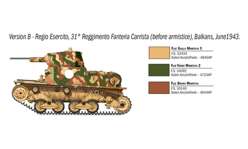 Italeri CARRO ARMATO L6/40 Plastic Model Kit 6553S