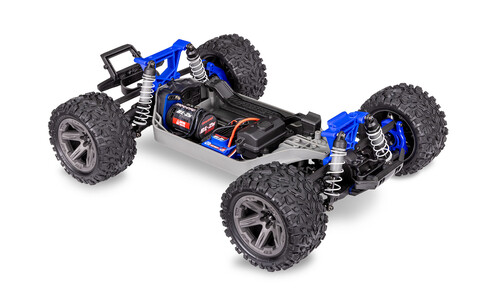 Traxxas Rustler 4X4 Bl-2S Stadium Truck - Blue 67164-4BLUE Chassis