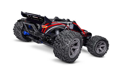 Traxxas Rustler 4X4 BL-2s 1/10 4WD Stadium Truck - Red 67164-4 RED Rear