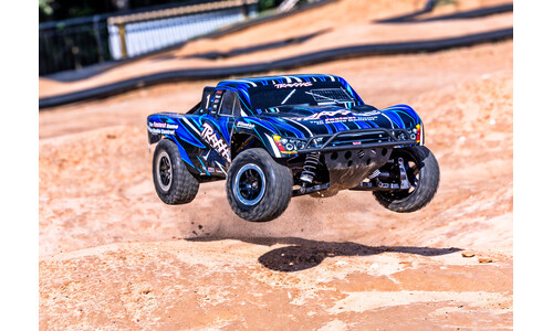 Traxxas Slash 4X4 VXL Short Course Truck - Blue 68386-4BLUE Action