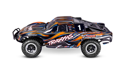 Traxxas Slash 4x4 VXL HD RC Truck - Orange 68386-4 Side