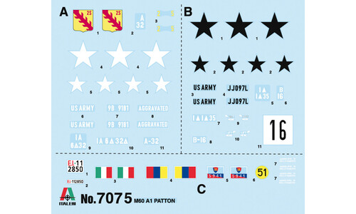 Italeri M60A1 7075 decal