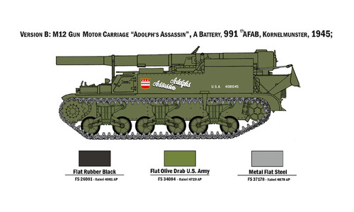 Italeri M12 Gun Motor Carriage 7076S V3