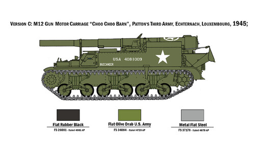 Italeri M12 Gun Motor Carriage 7076S V2