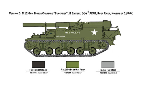 Italeri M12 Gun Motor Carriage 7076S v1