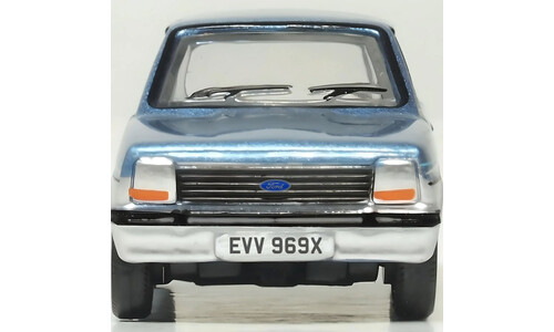 Oxford Ford Fiesta Mk I Titan Blue Strato Silver 76FF007 Front