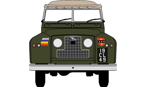 Oxford Land Rover Series II Swb Canvas Reme 76LR2S006 Front