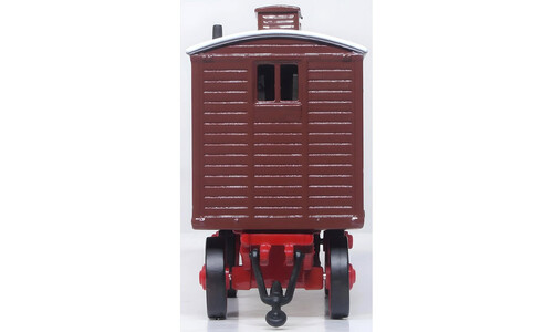 Oxford OO Living Wagon Brown 76LW005 Front