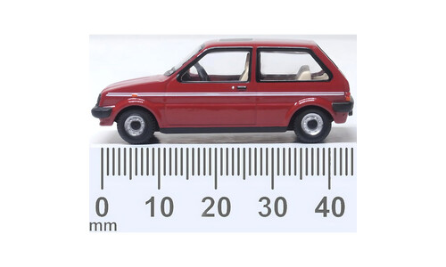 Oxford Austin Mini Metro Emberglow (Princess Diana) 76MET001 Side