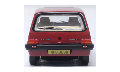 Oxford Austin Mini Metro Emberglow (Princess Diana) 76MET001 Rear